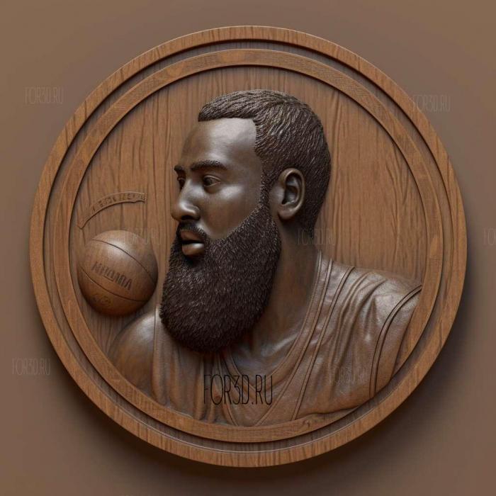 James Harden 4 stl model for CNC